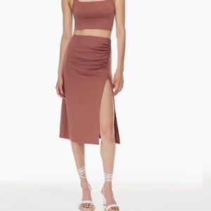 ARITZIA WILFRED | VESPA skirt in wine | size large